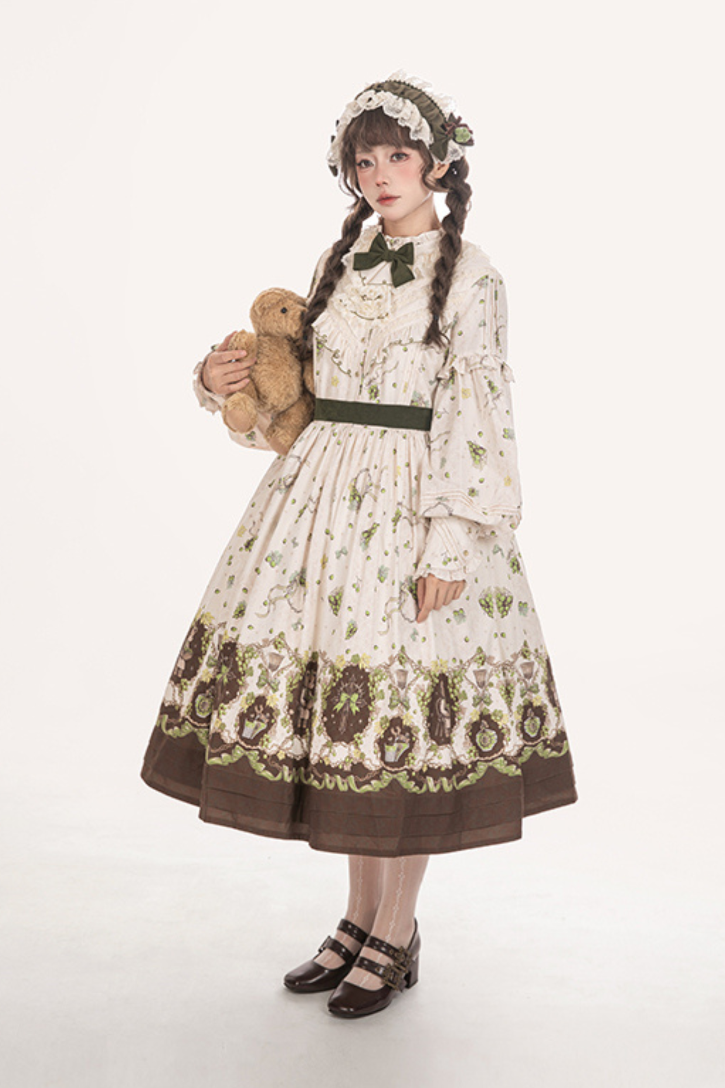 ワイナリーレトロベアロリータドレス
