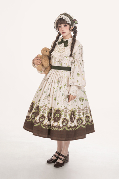 ワイナリーレトロベアロリータドレス