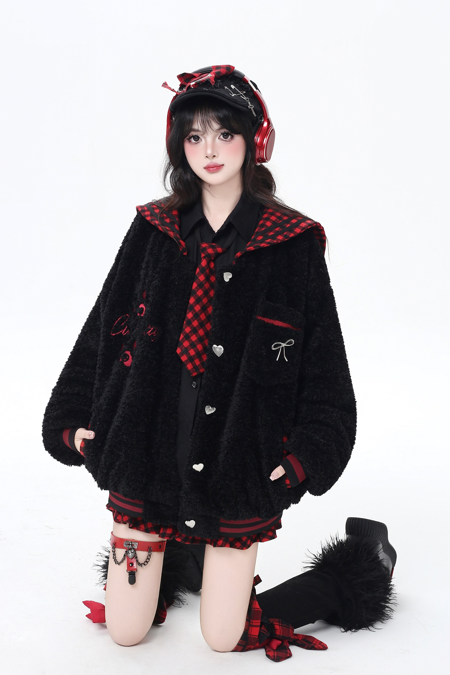 パッチワークラムモードジャケット