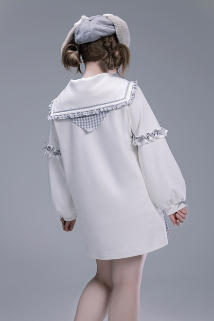 Plaid Sailor Loose Top