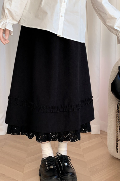 レースプレッピースタイルスカート