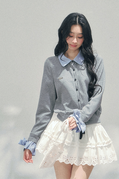 フレンチフェイクツーピースポロセーター