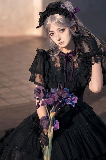 Classical Lace Dress + Headdress + Flower Hat