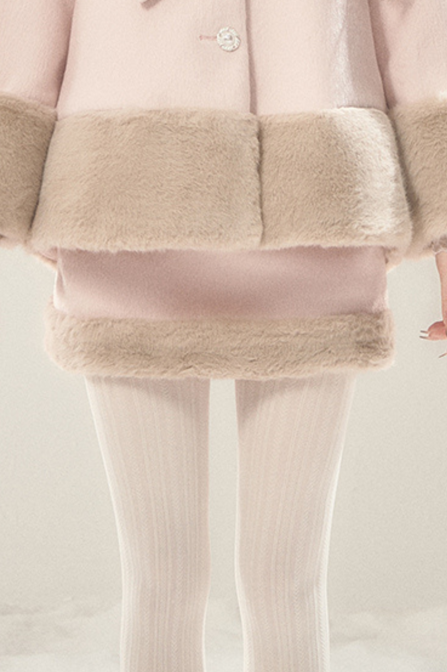 Sugar Latte Fur Coat + Fur Skirt