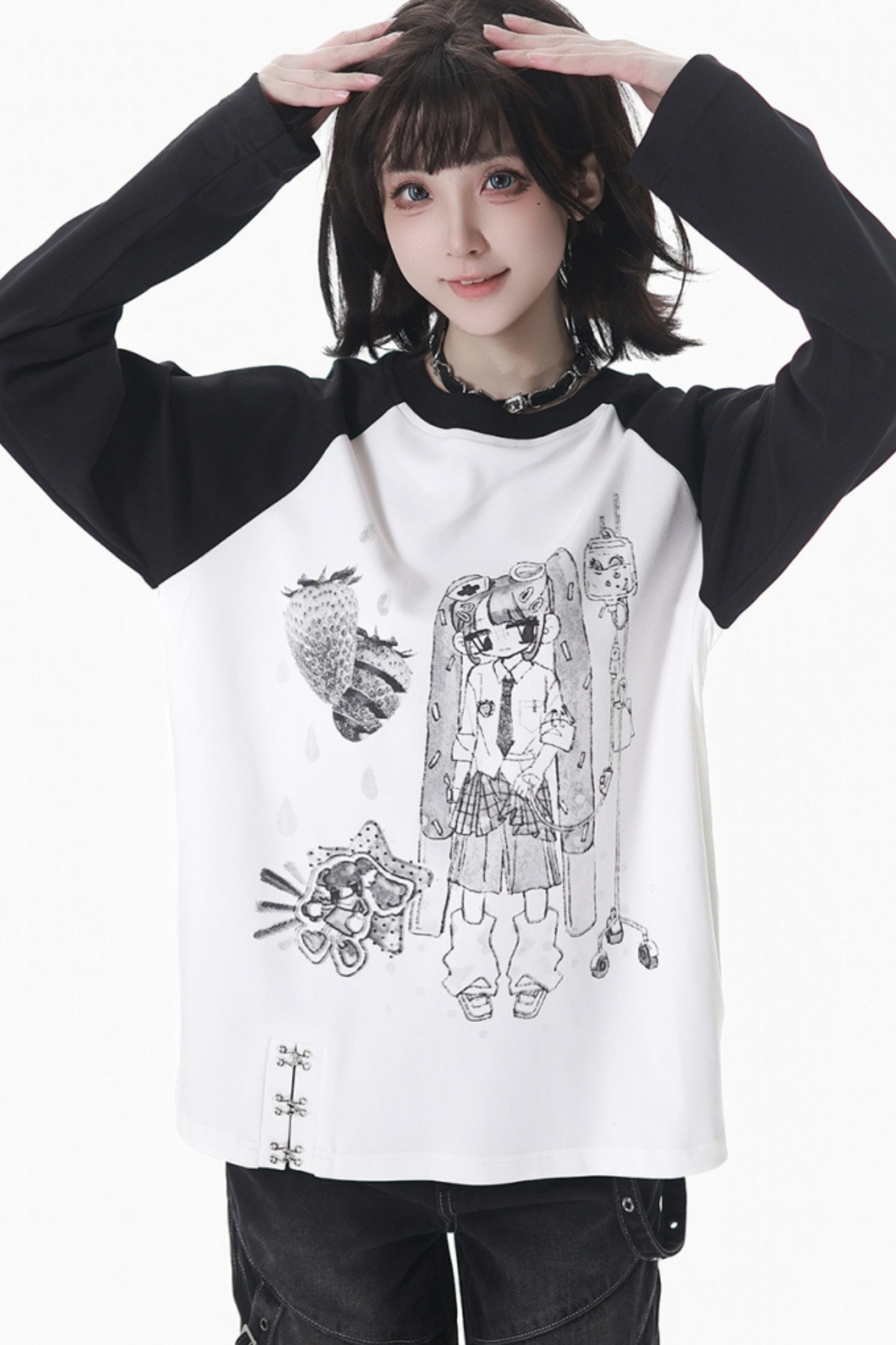 Patchwork Raglan Sleeve Top