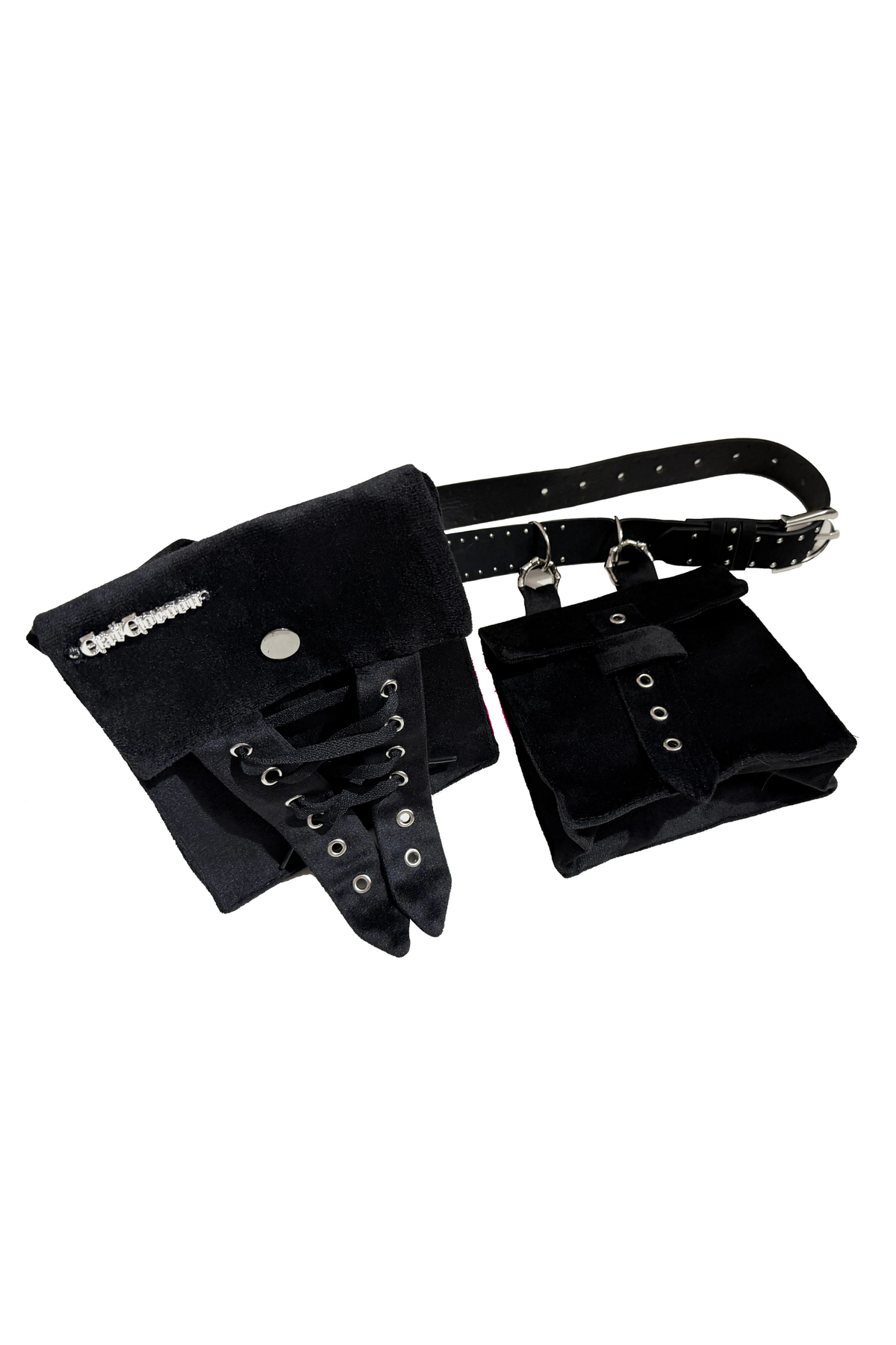 [Date limite de précommande : 11/6] Accessoires de la série steampunk marron x mode gothique noire (mini-chapeau à ruban cœur en velours + cravate à ruban motif cœur + sac de taille avec ceinture)