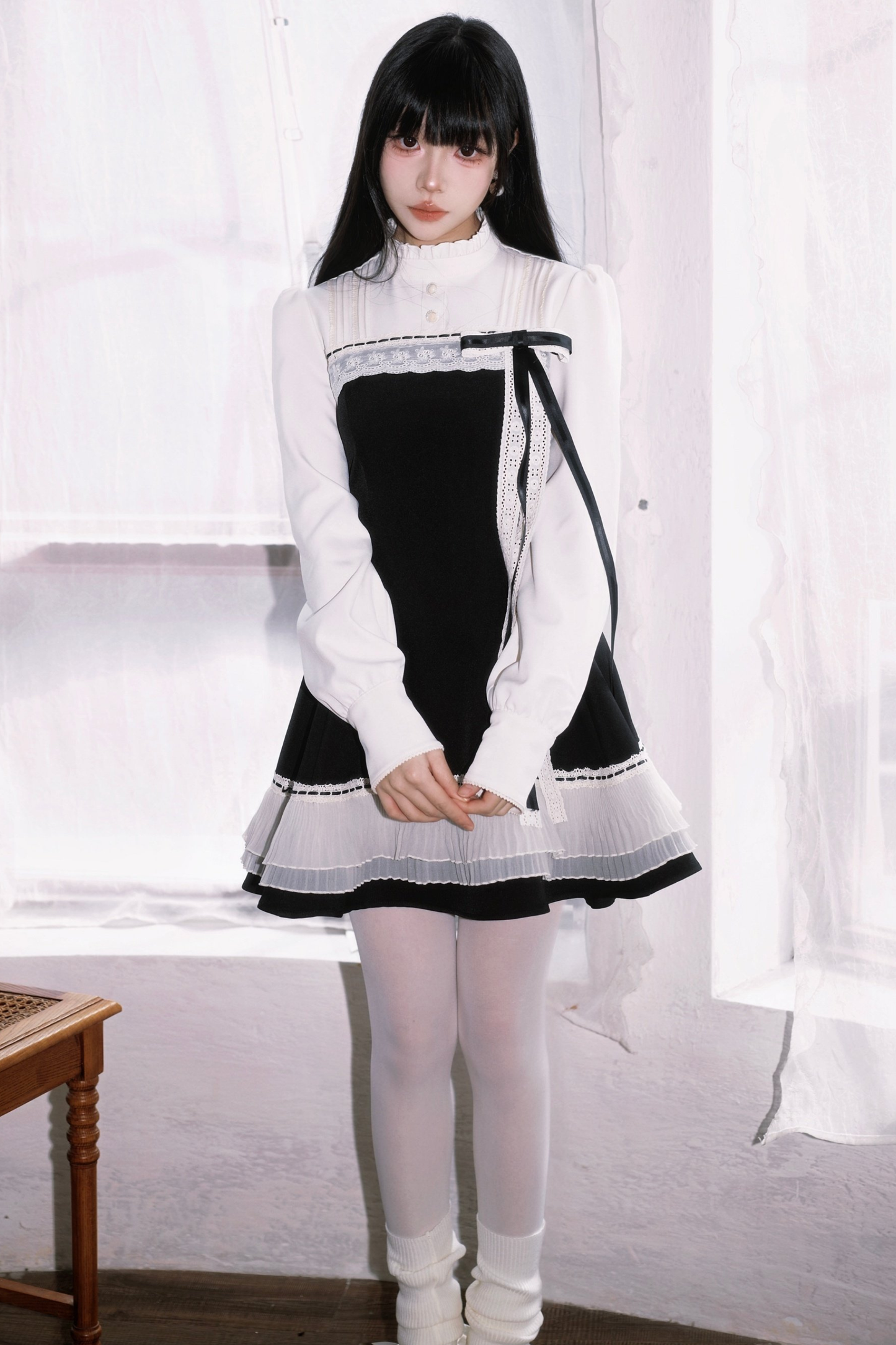 フレンチブラックシックドレス