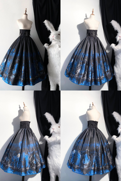 [Vorbestellung bis 29. März] Gothic-Puppen-Trägerrock + ausgestellter Rock