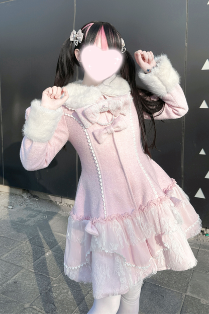 ガーリースノーリボンコート