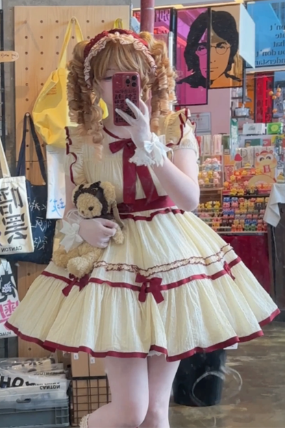 ミルクジャカードロリータドレス