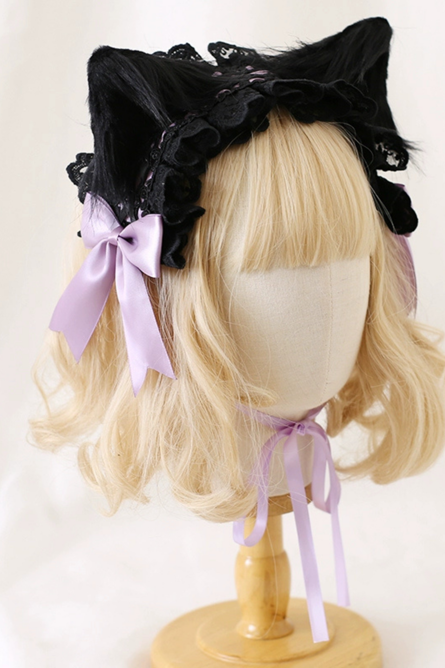 Dark headband with cat ears