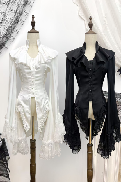 【12月20日予約締切】バタフライシャドースタンドカラーゴシックエレガントプリンスシャツ