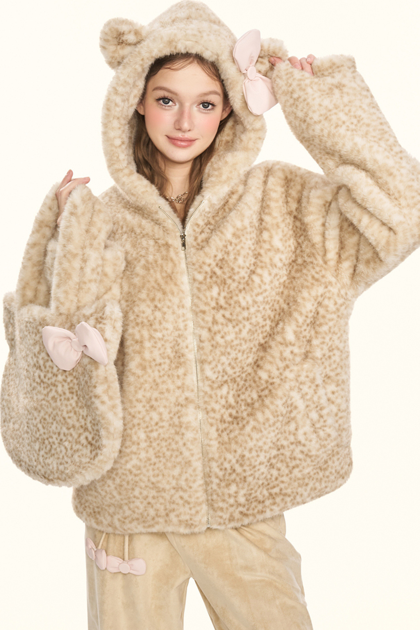 リトルミルクレオパードリボンバッグ