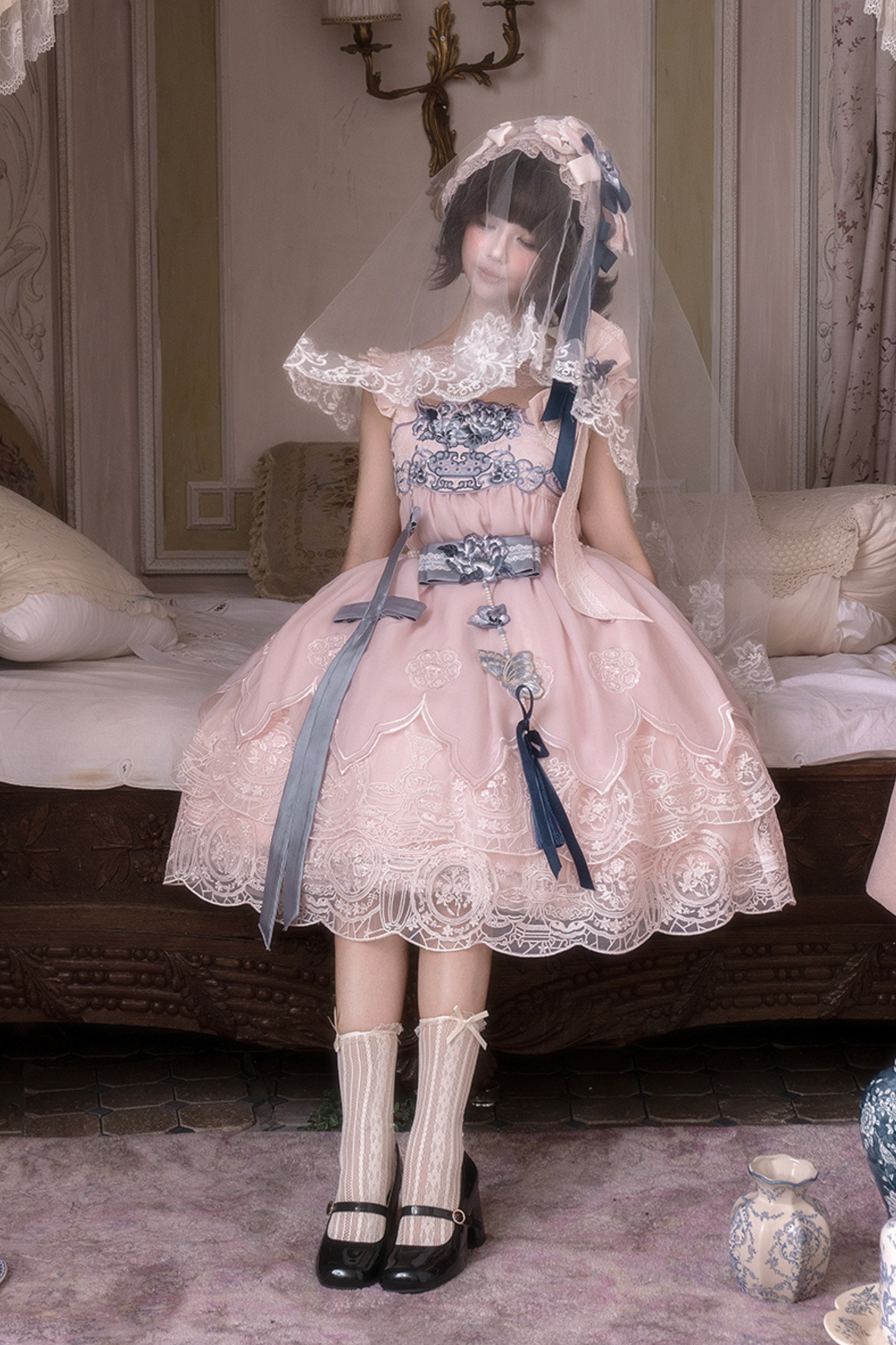 スイートチャイナサスペンダードレス