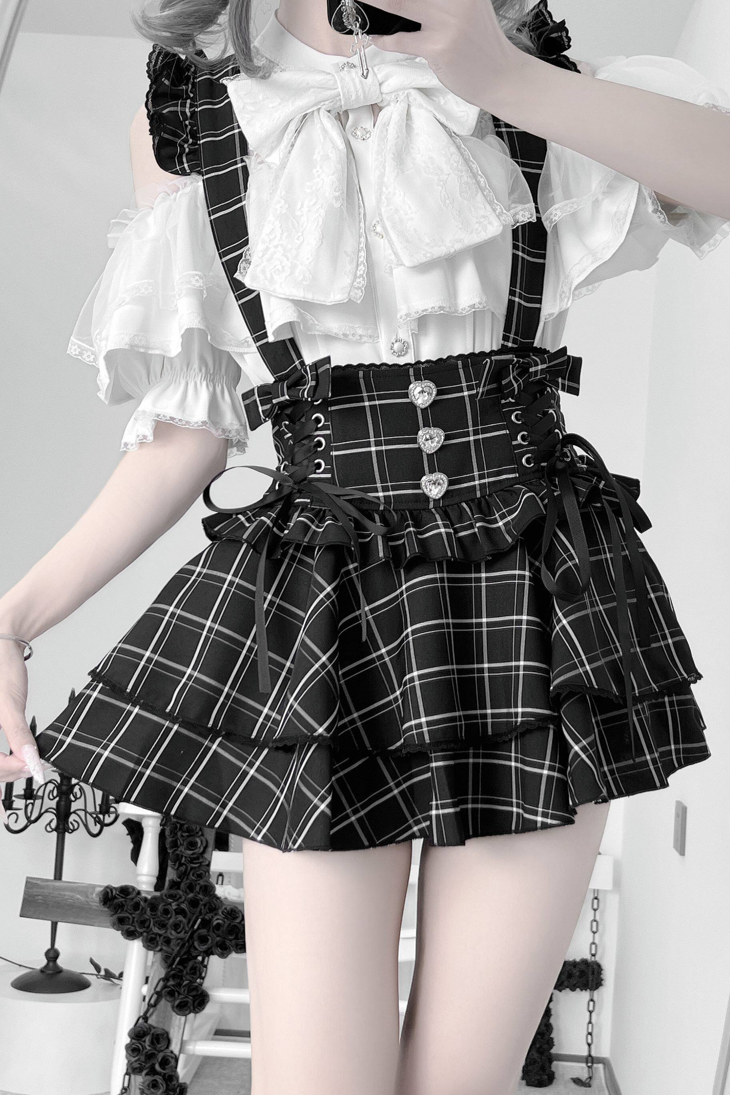 Misty Island Plaid Mini Skirt