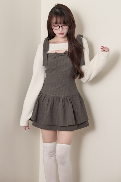 リボンサスペンダードレス+トップス