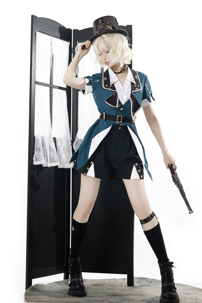 Steampunk Lolita Top + Shorts
