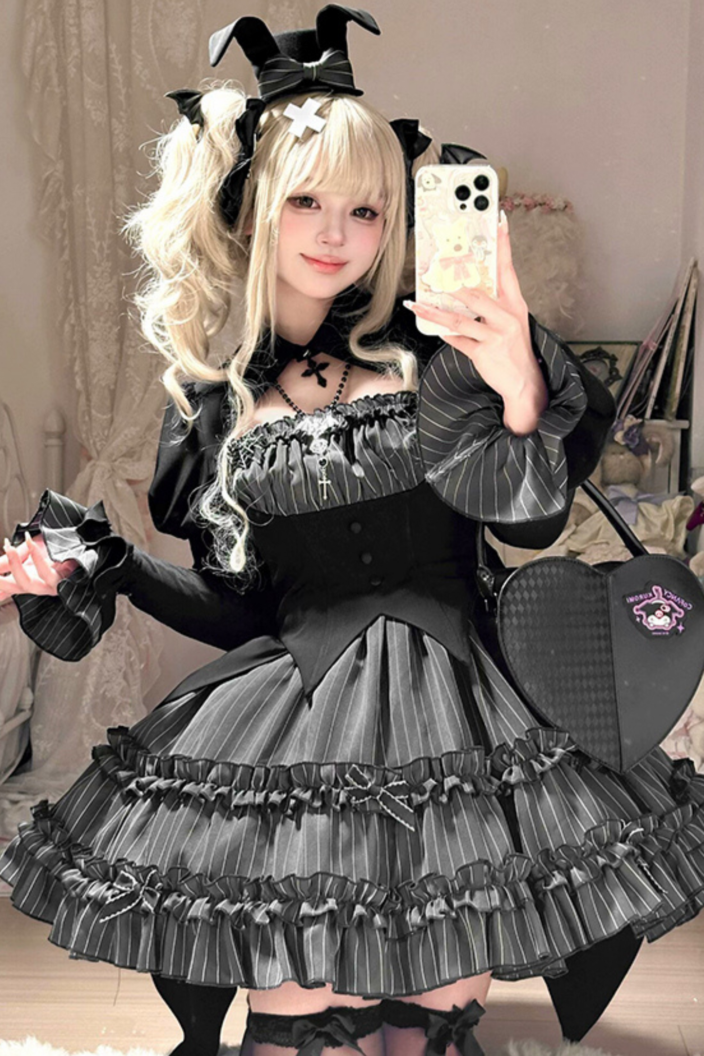 Rabbit Duke Gothic Lolita Dress + Bunny Ear Hat