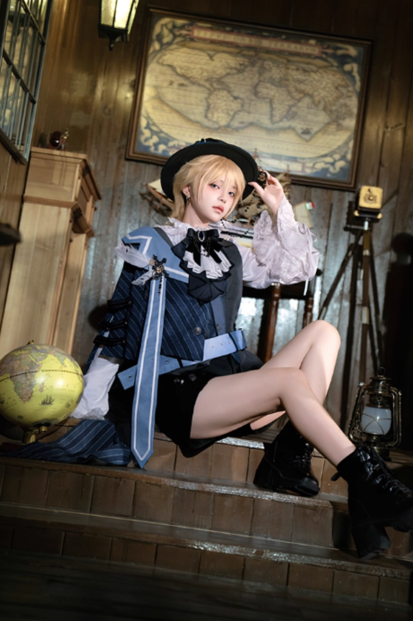 [Pre-order Deadline: November 9] Steampunk Prince Vest Shorts Cape Suit Set + Hat + Complete Accessories