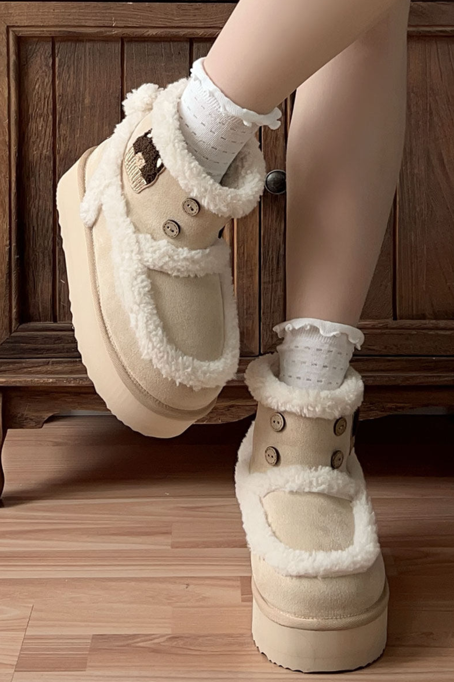 Lolita Fleece Line Snow Boots