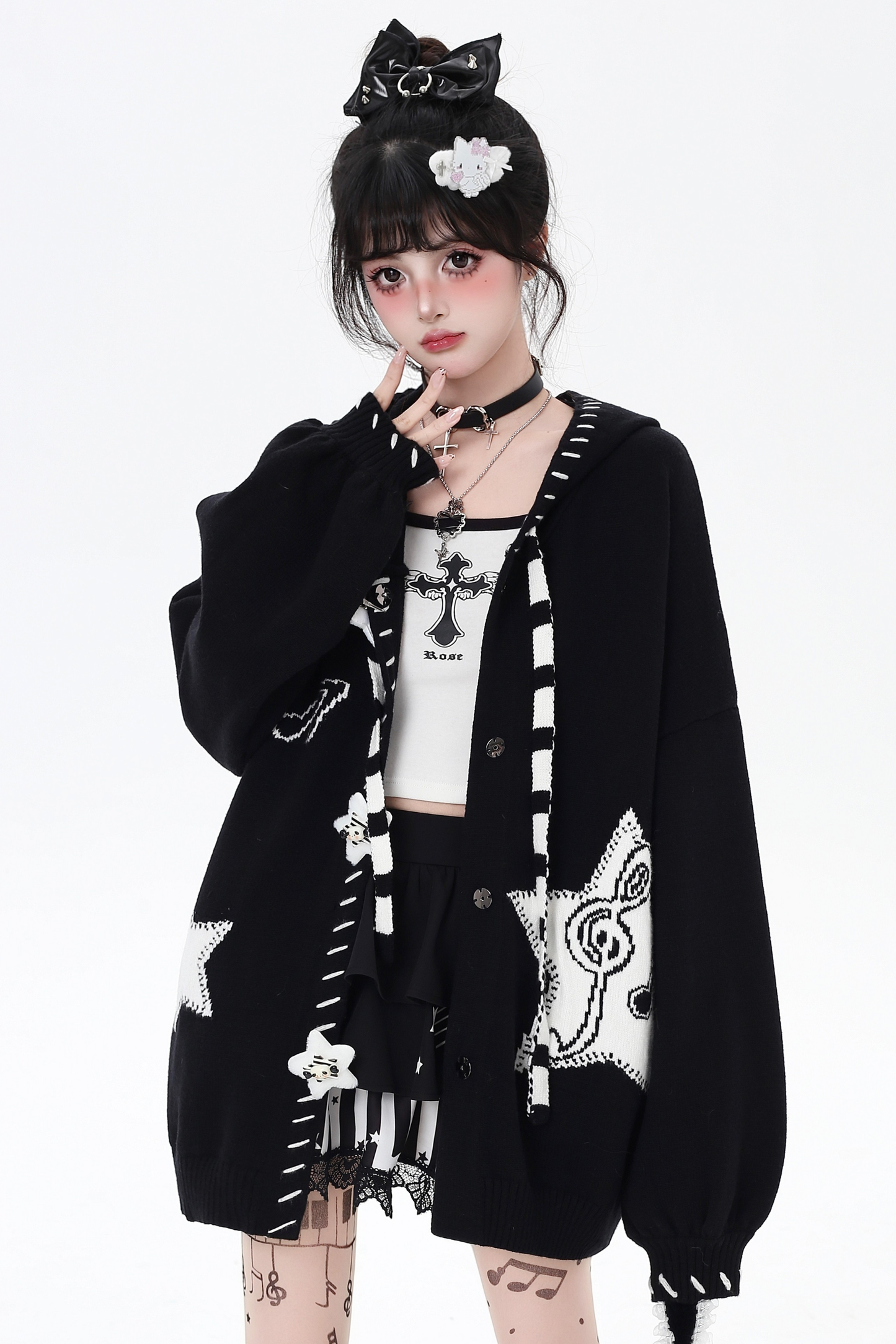 Music Dark Lantern Sleeve Cardigan