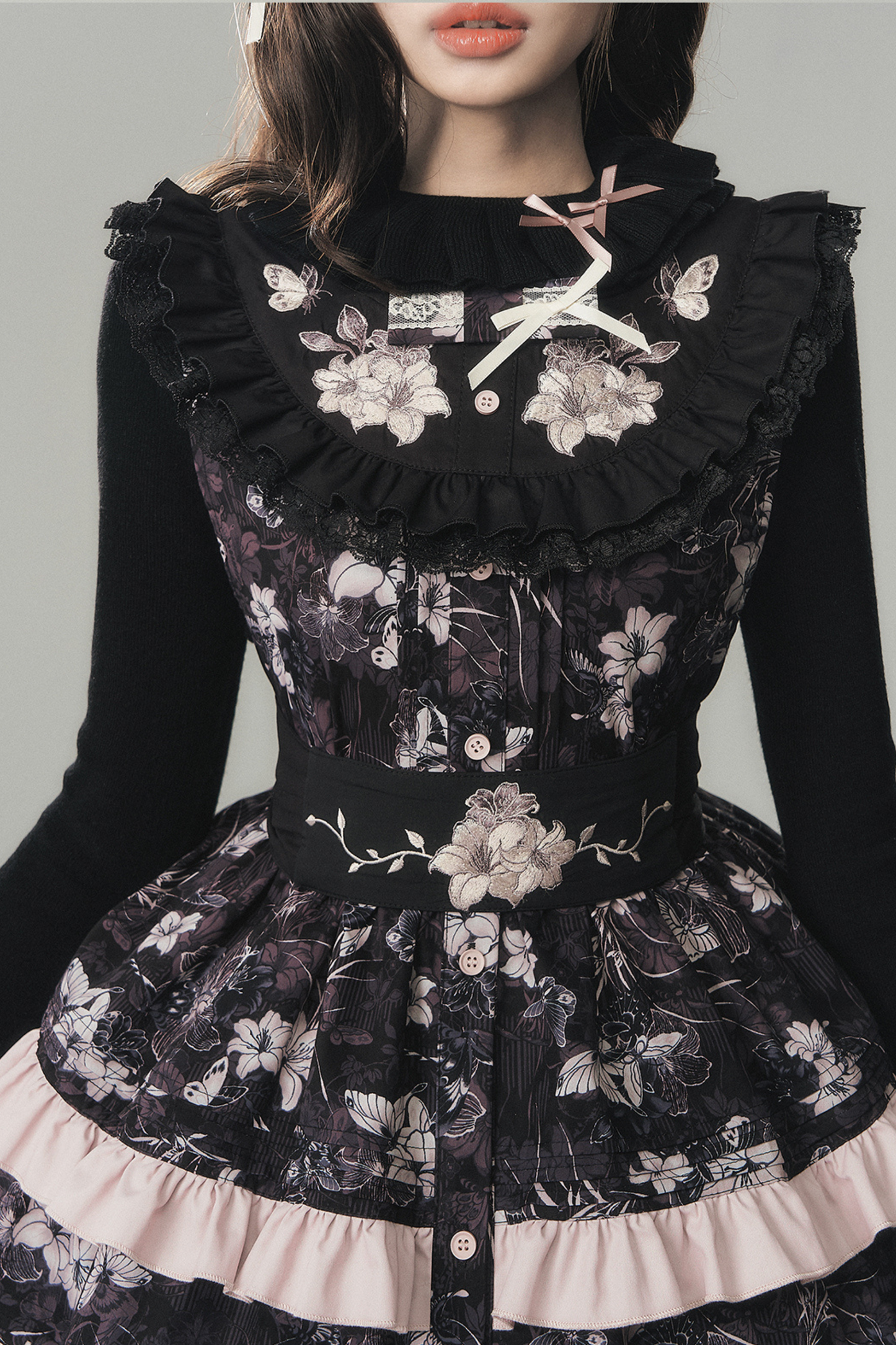 ラブリーロリータベストドレス+トップス+ベルト