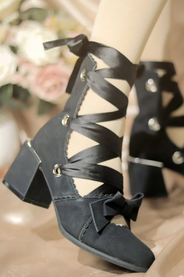 Ribbon Elegant Lace-up Lolita Shoes