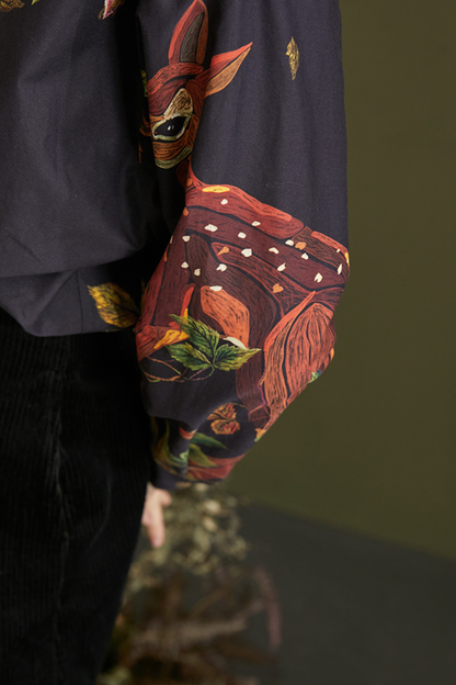 Elegant Fawn Print Shirt