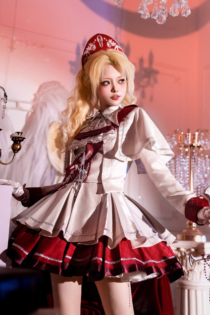 위치스 샤이닝 로리타 탑 + 스커트 + 보닛