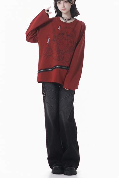 Washed Smoked Straight Leg Pants