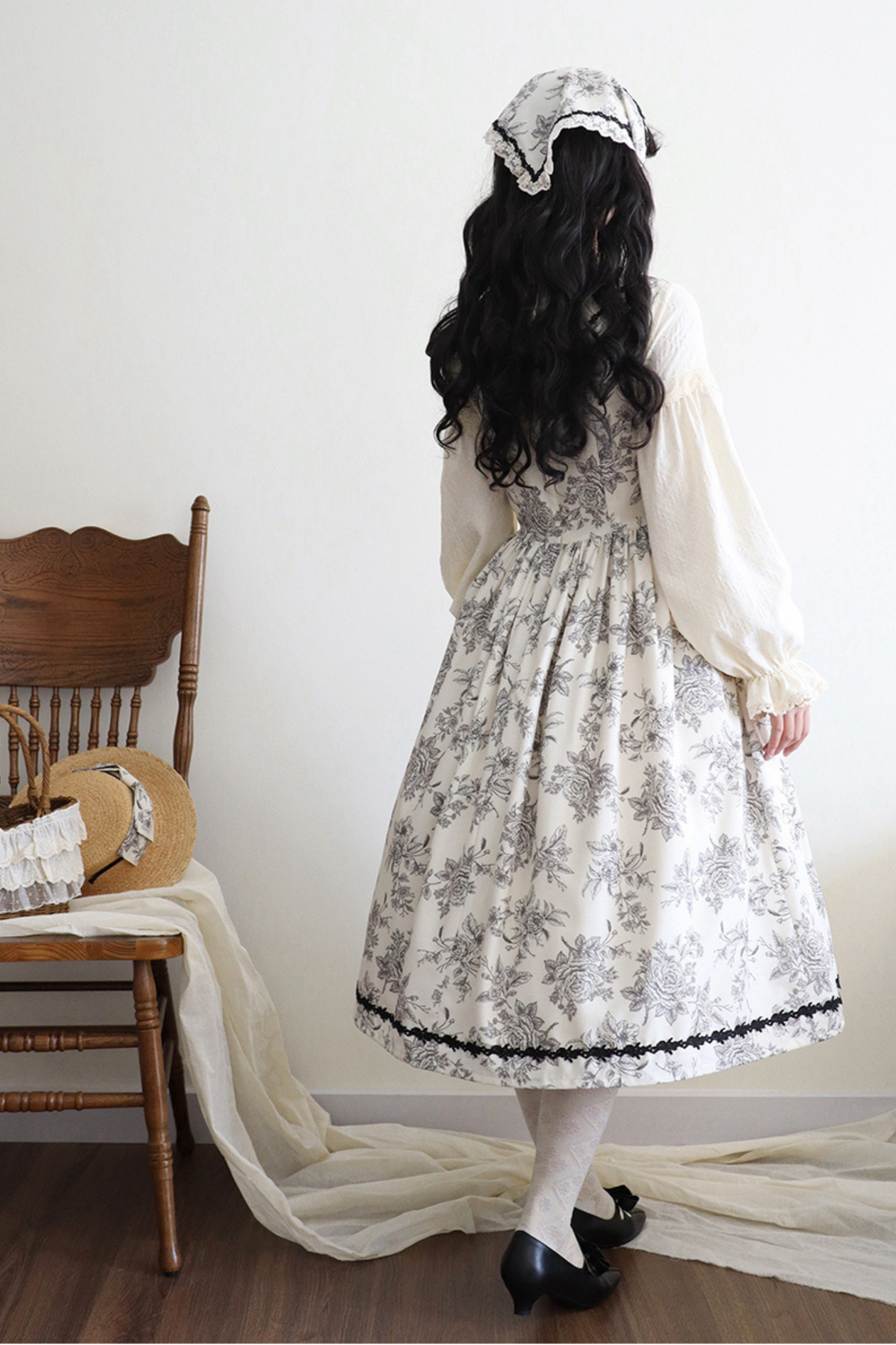 スケッチワイルドローズエレガントロリータドレス