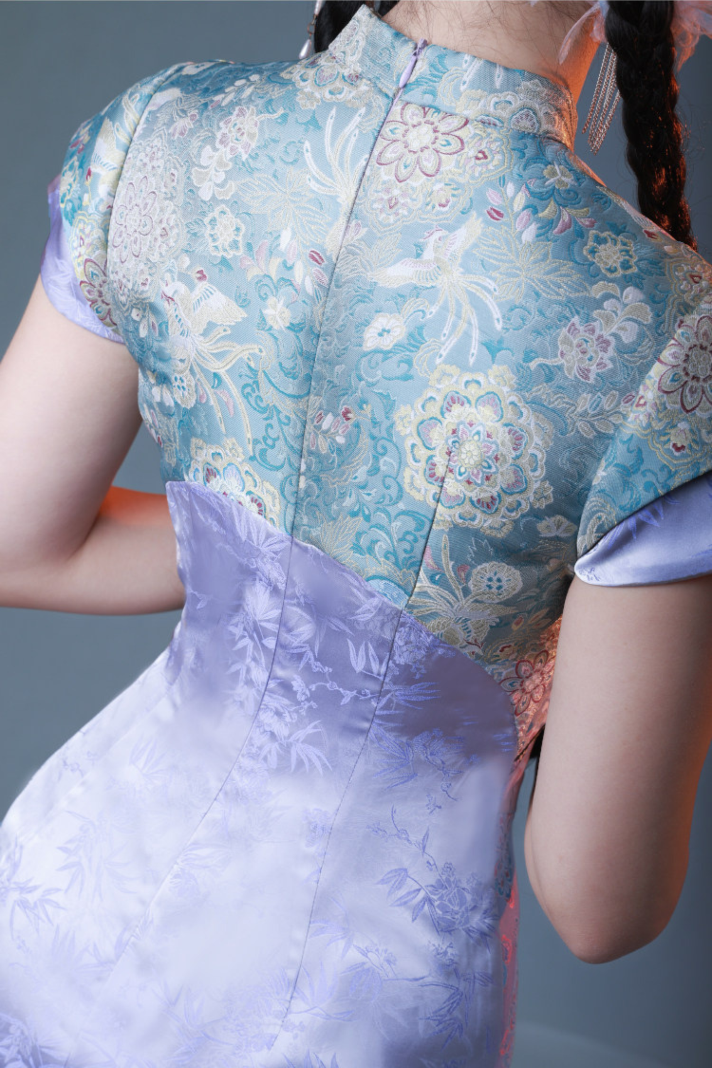 ジャカードレトロタイトプリーツドレス