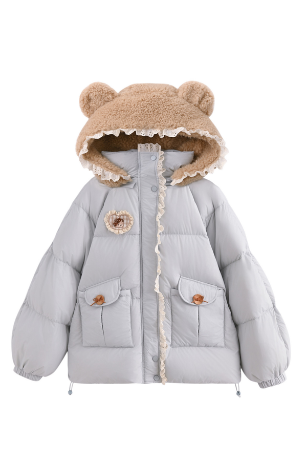 ベアイヤーフードダウンジャケット