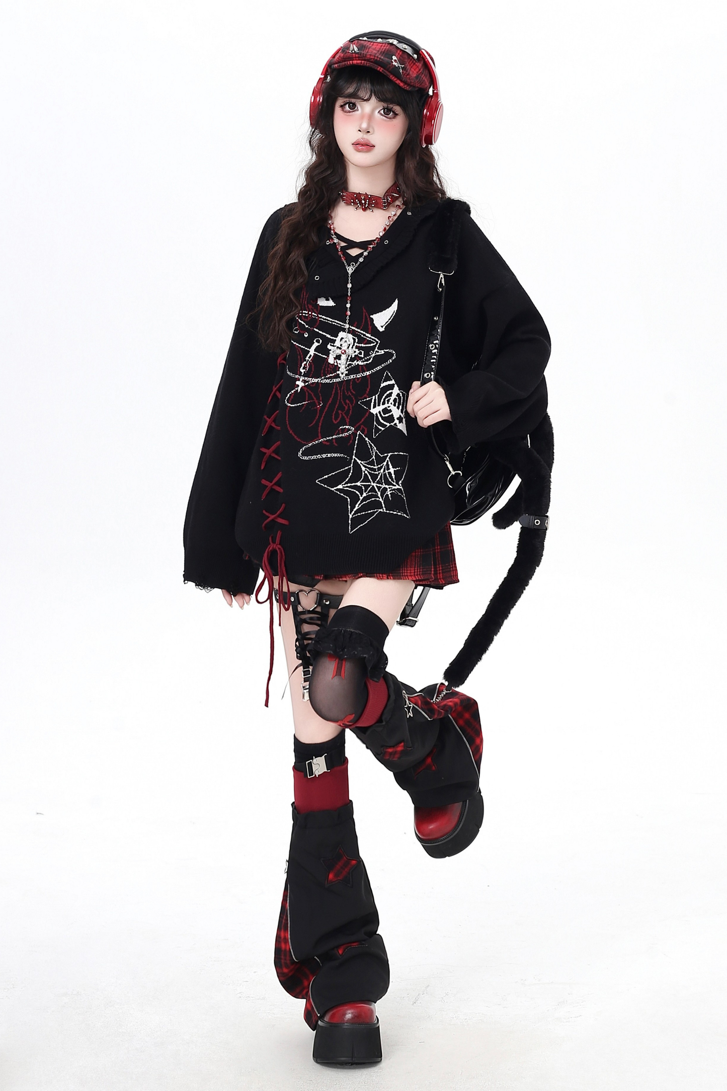 Gothic Subculture Cross Strap Top