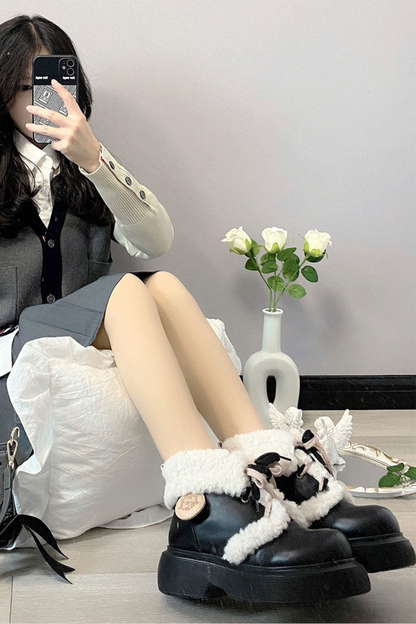 Retro Plush Snow Boots