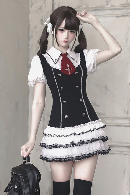 【3月15日予約締切】アカデミーナイトローウエストドレス+インナーパンツ+ネクタイ