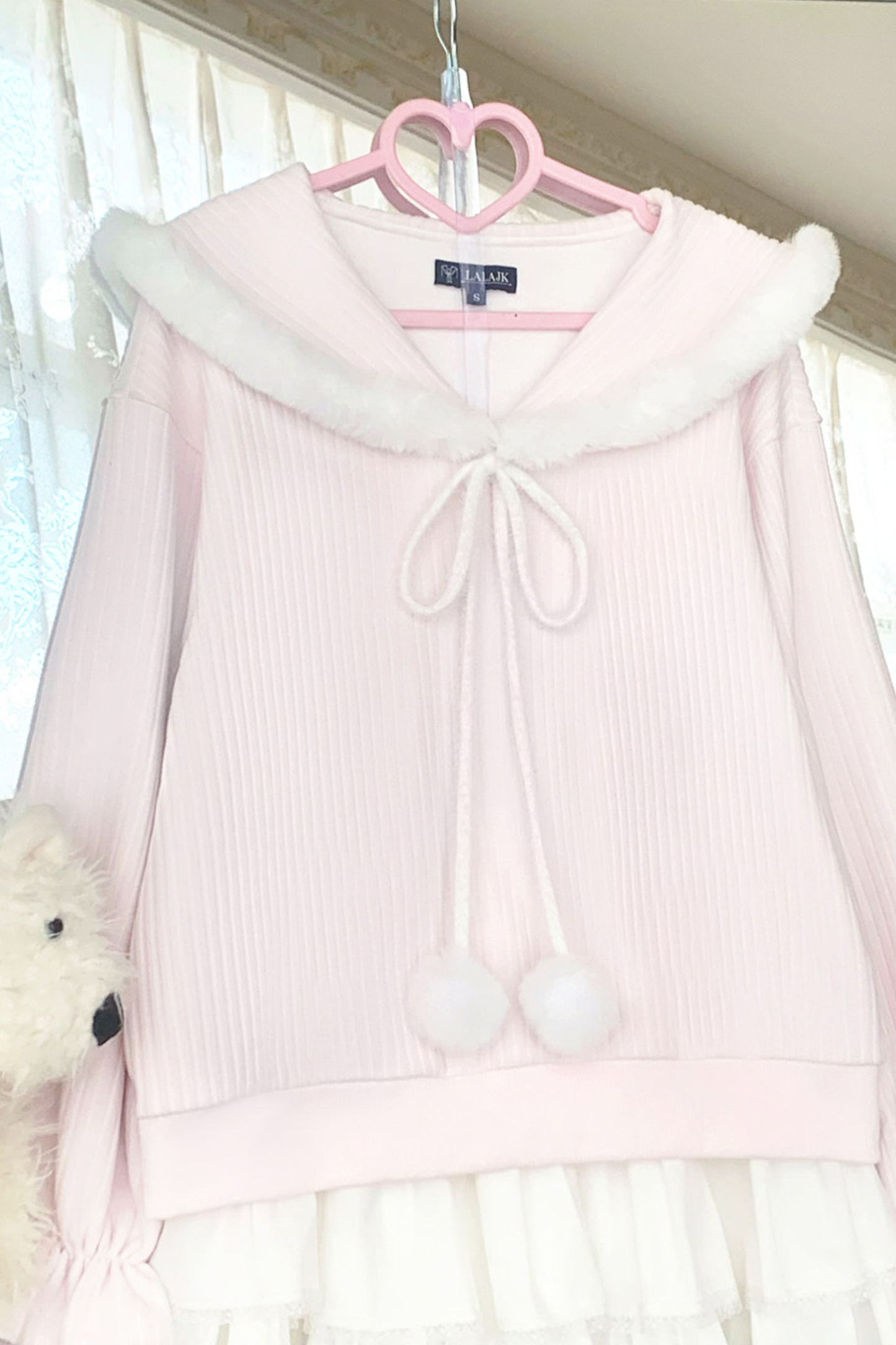 レースバニーフードトップス+スカート