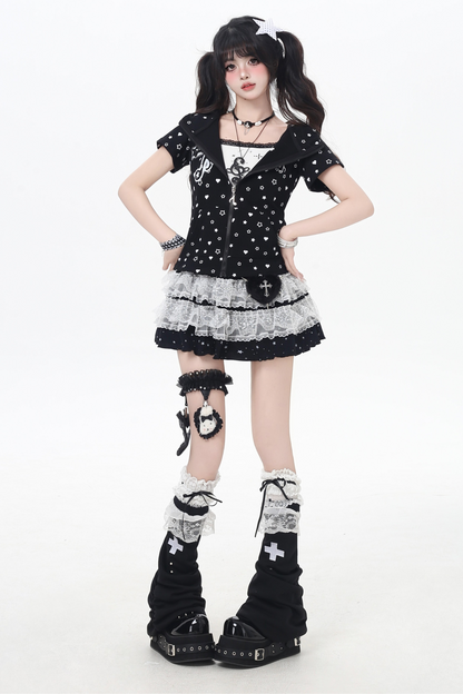 地雷レーススカート