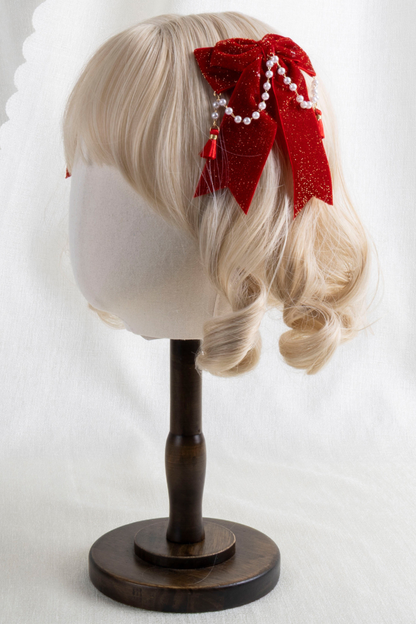 レッドベルベットロリータヘアクリップ