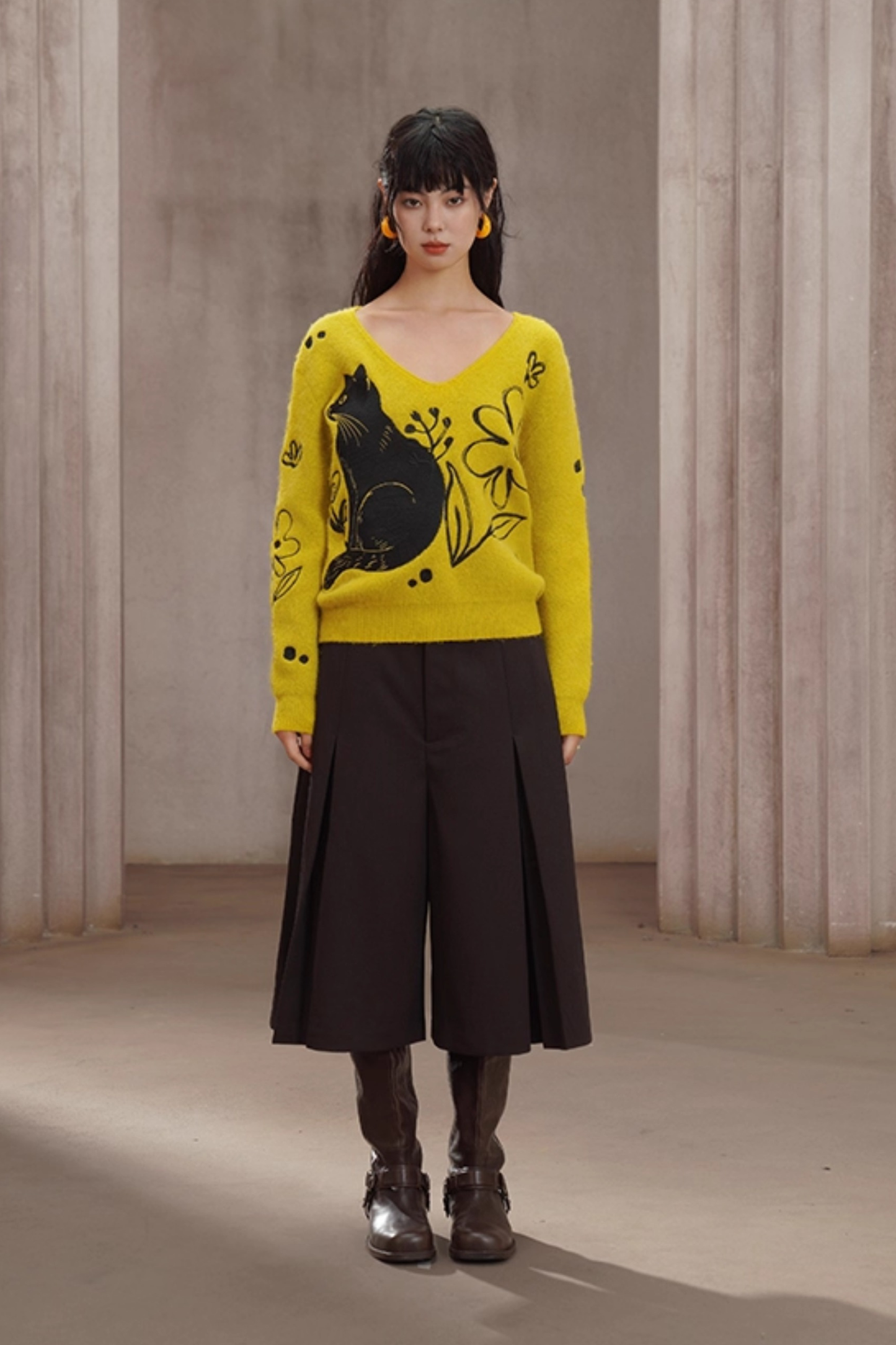 Cat Sweater Pullover Knit