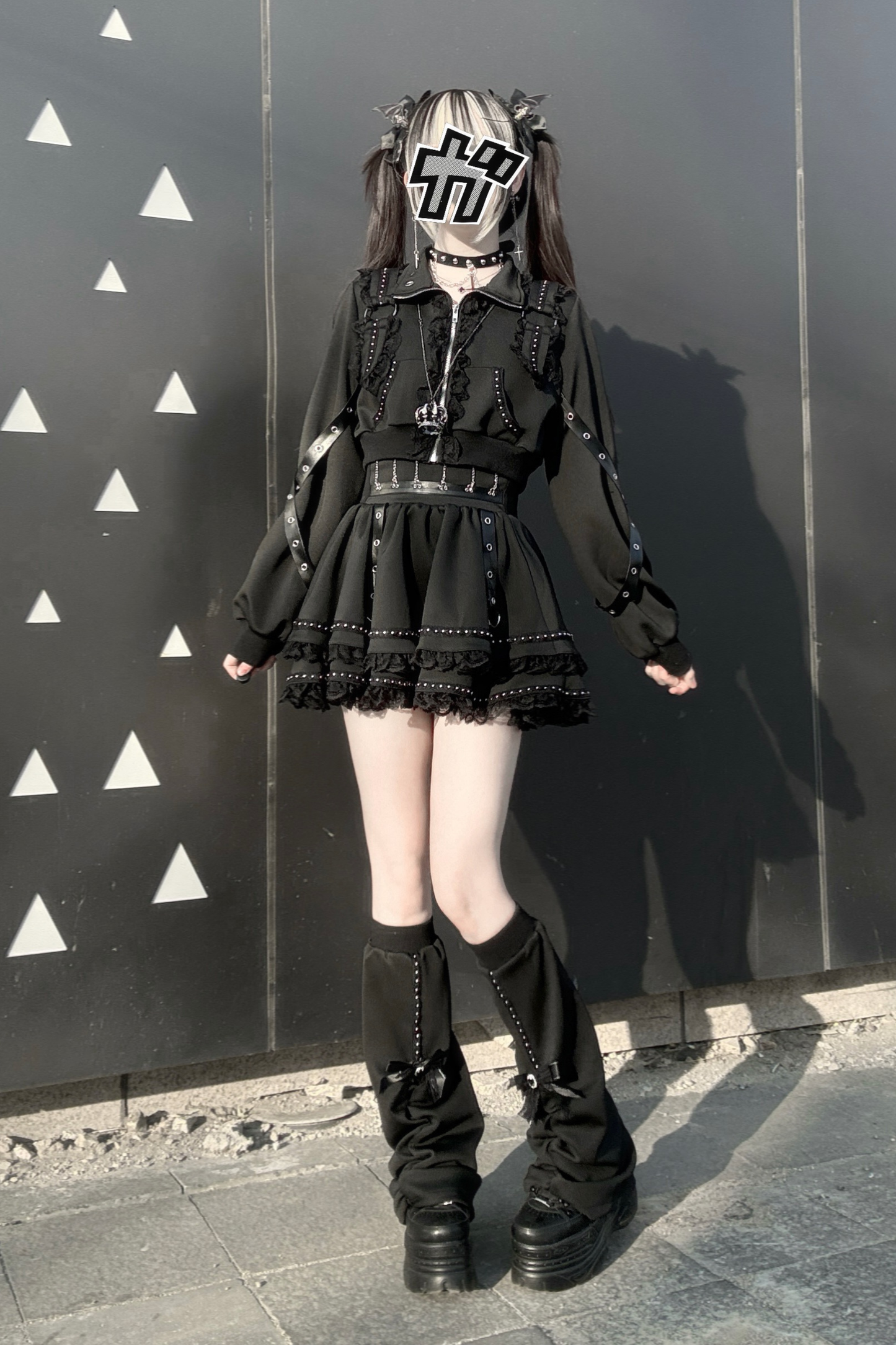 ダークサブカルスポーティジャケット+スカート