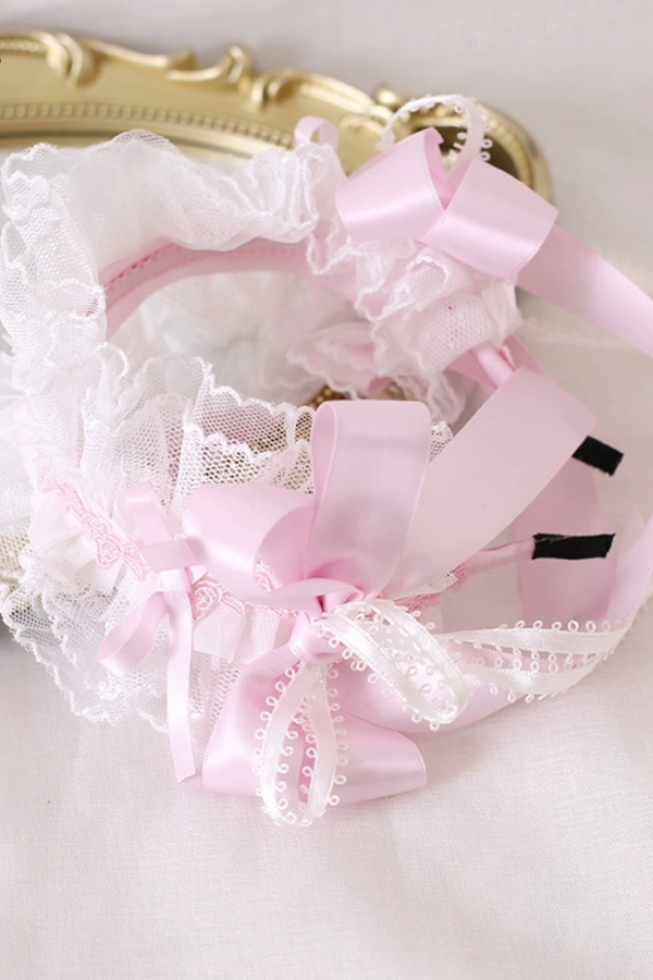 Pink Silk Satin Ballet Lolita Accessories