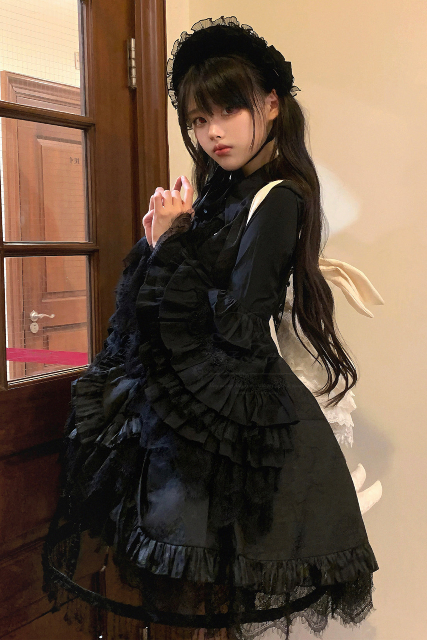 ゴシックバードロリータジャンパースカート+パンプキンパンツスカート+カーテンスカート