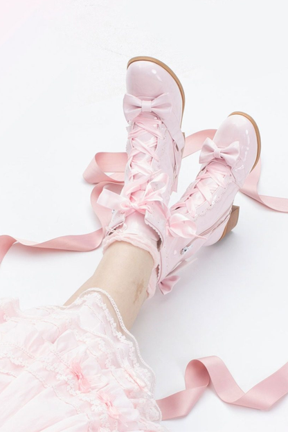 Sheep puff retro boots