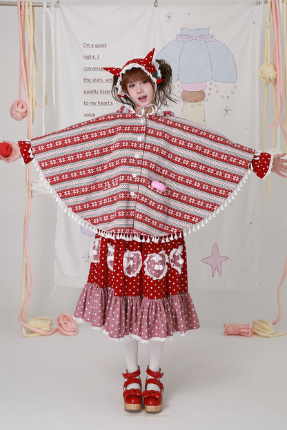 レトロガールルーズマント