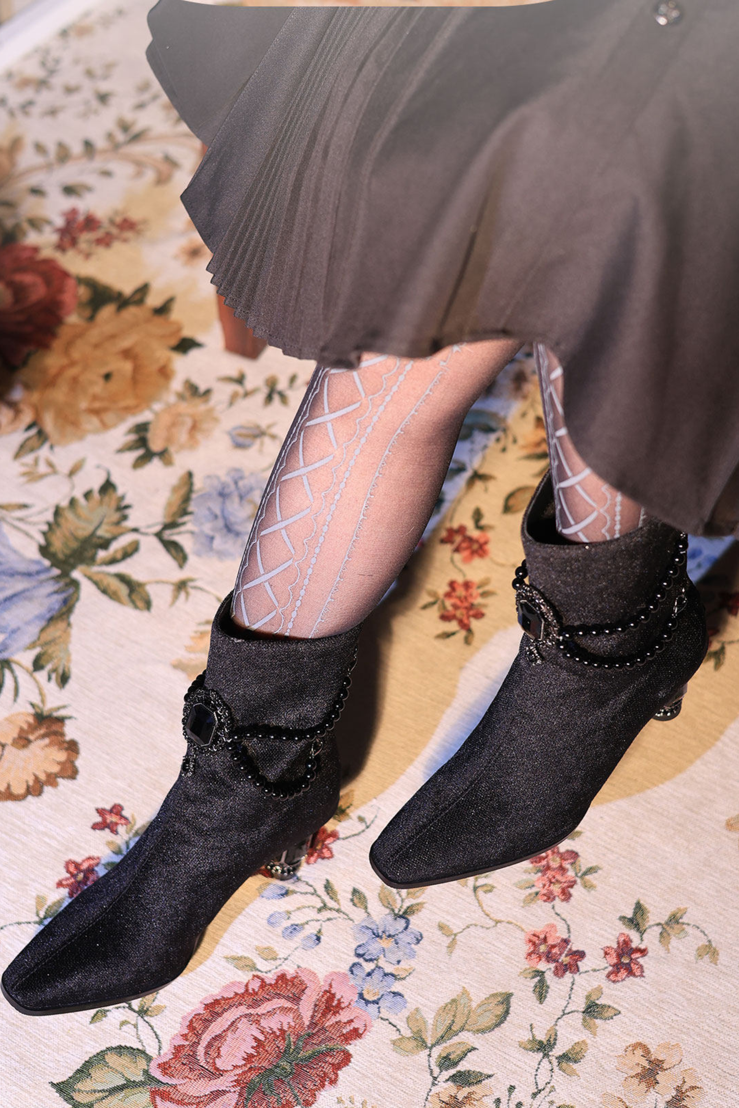 ジェムストーンボーロリータブーツ