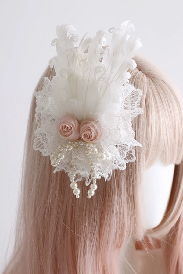 Gorgeous feather Lolita hair accessories