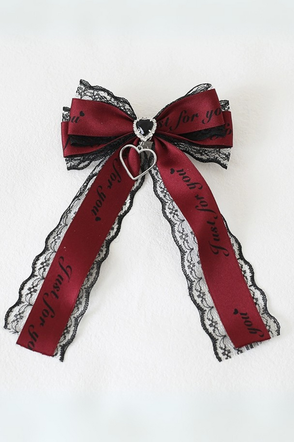 Diamond Hairpin Letter Streamer Ribbon Clip