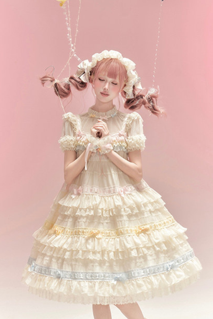 Rainbow Angel Lolita Jumper Skirt + Rainbow Dress + Monochrome Long Dress + Monochrome Jumper Skirt