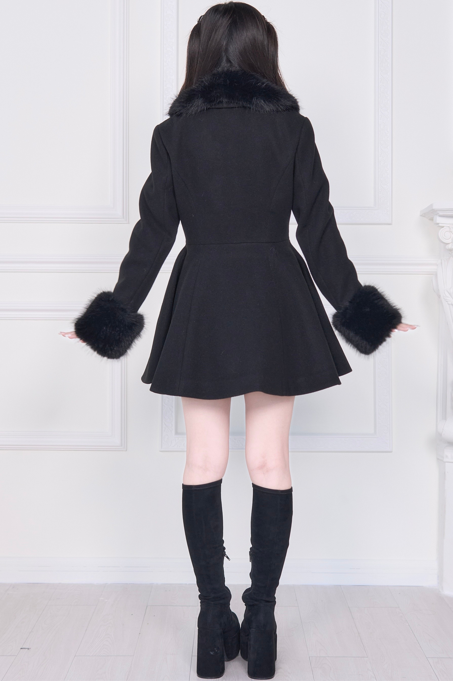 ビッグリボンフレアコート